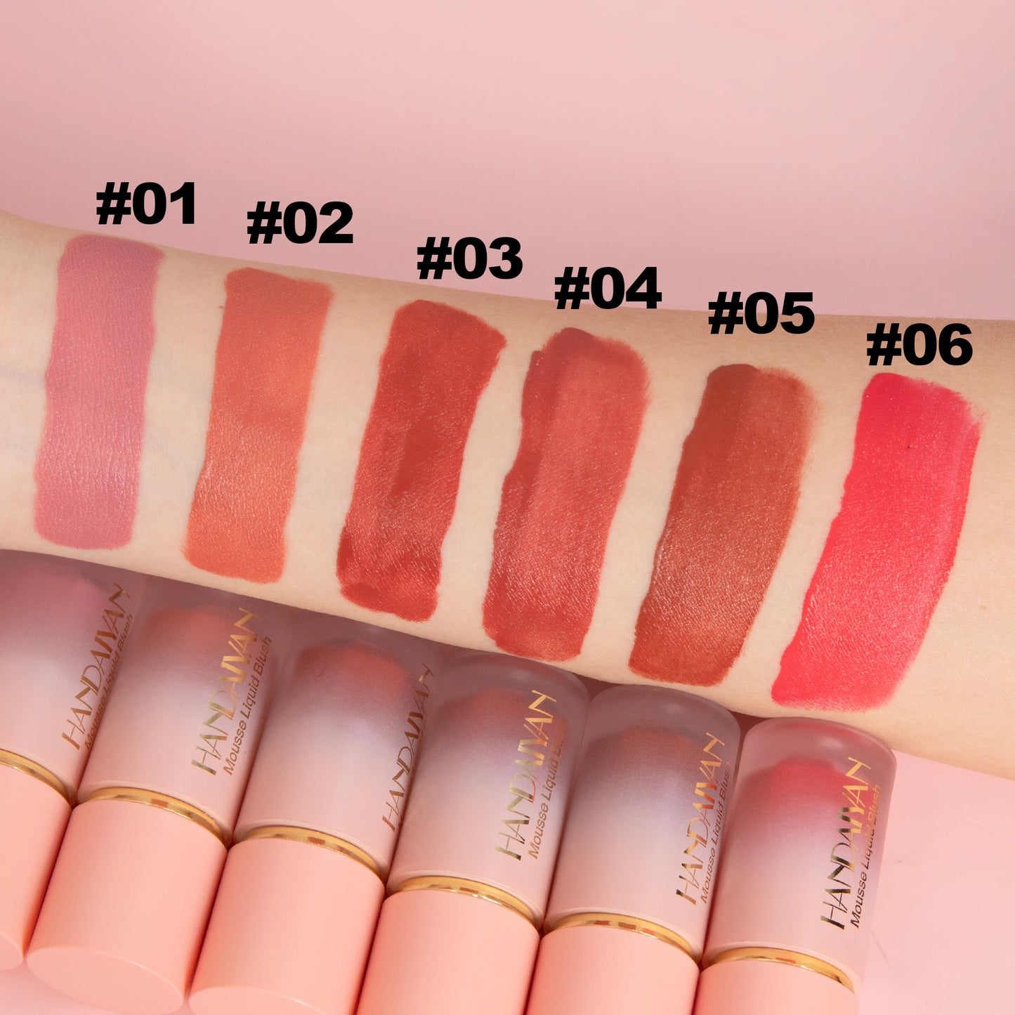 SoftBlend™ Vloeibare Blush – 6 Kleuren, Natuurlijk Effect en Waterbestendig